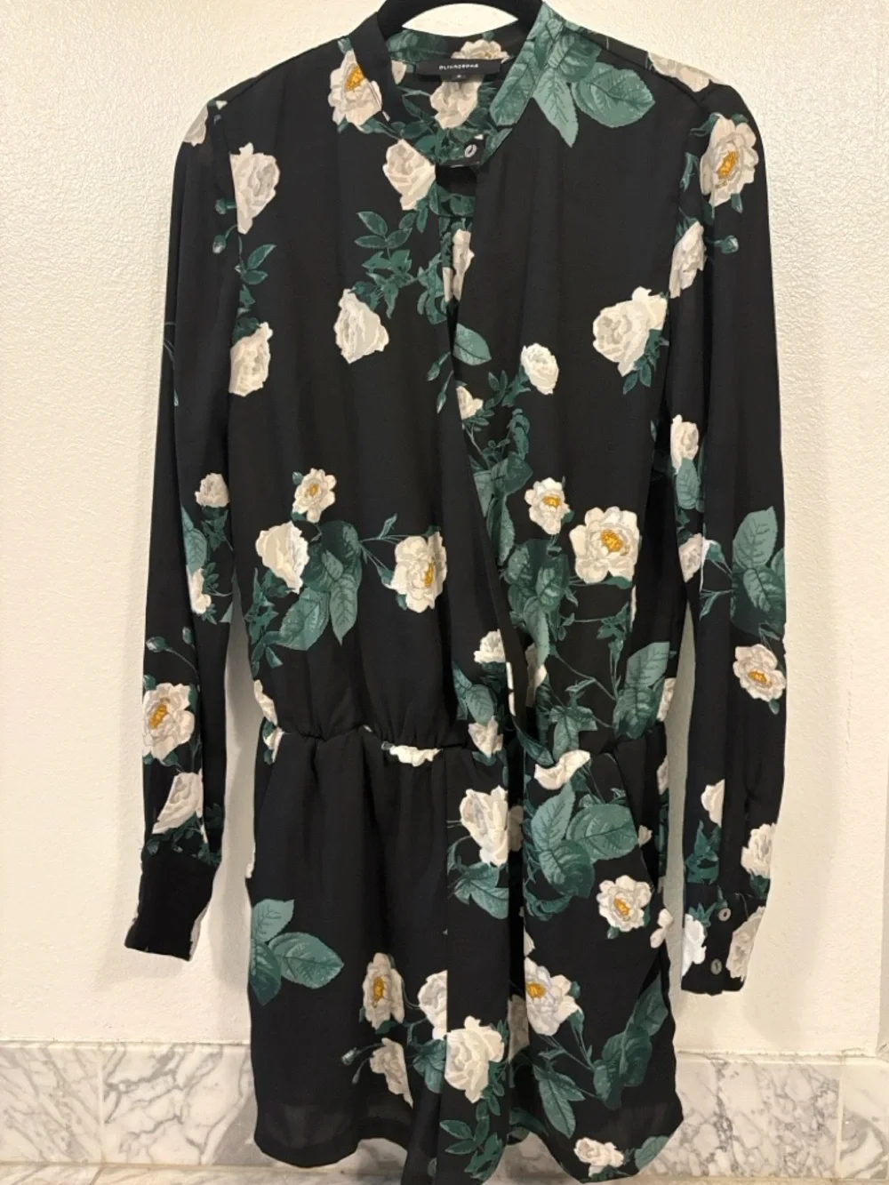Olivaceous Black Floral Romper - Picture 1 of 8